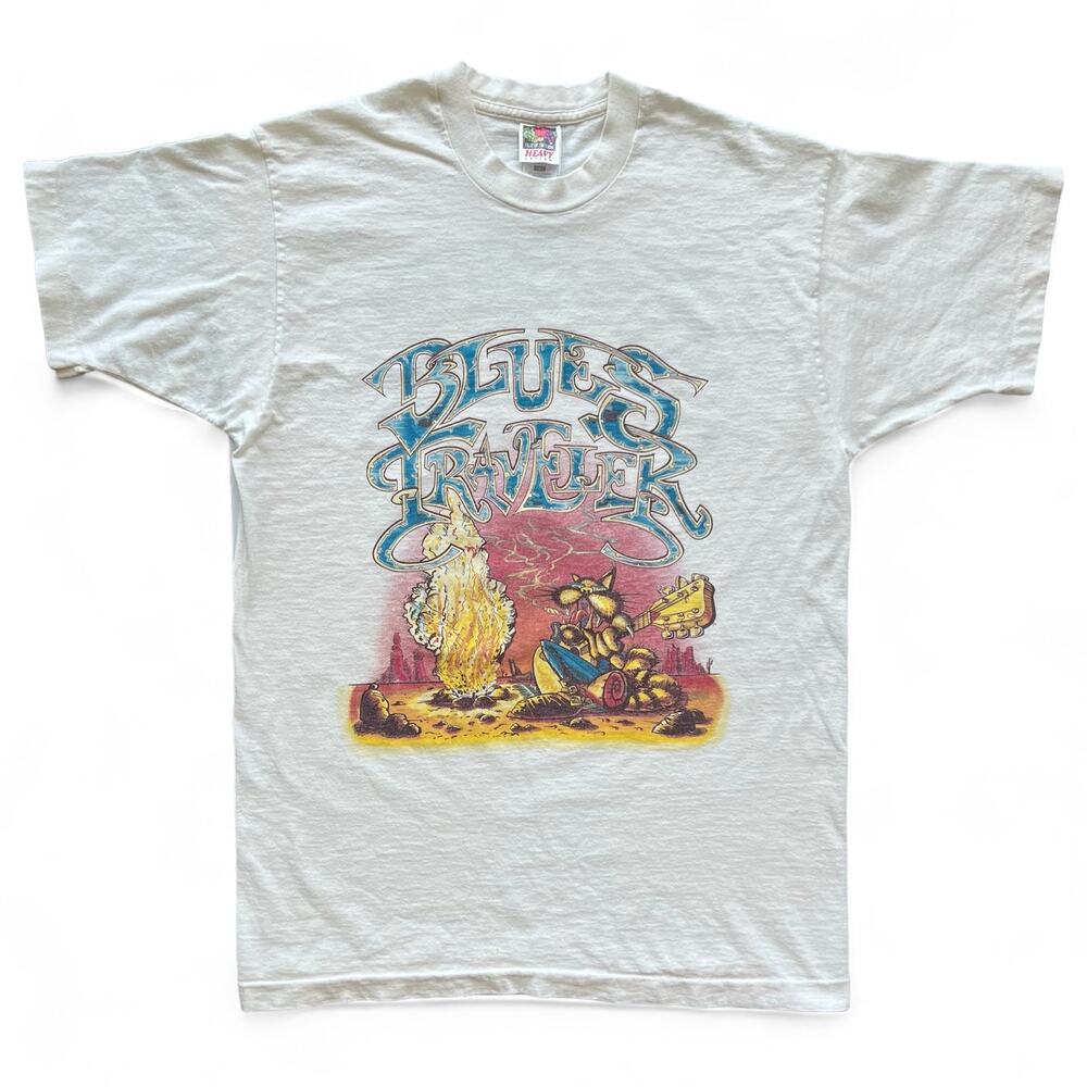 Vintage 90s Blues Traveler Straight On Till Morning Tour Band Shirt FOTL USA L